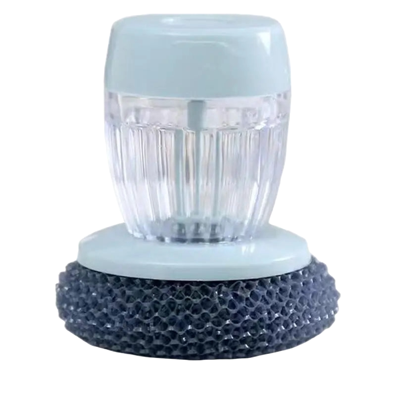 2 in 1 Portable Kitchen Dish Cleaning Brush Automatic Adding Soap Dispensing Scrubber Hand Washing Dishes Sponge Cleaner Tools
